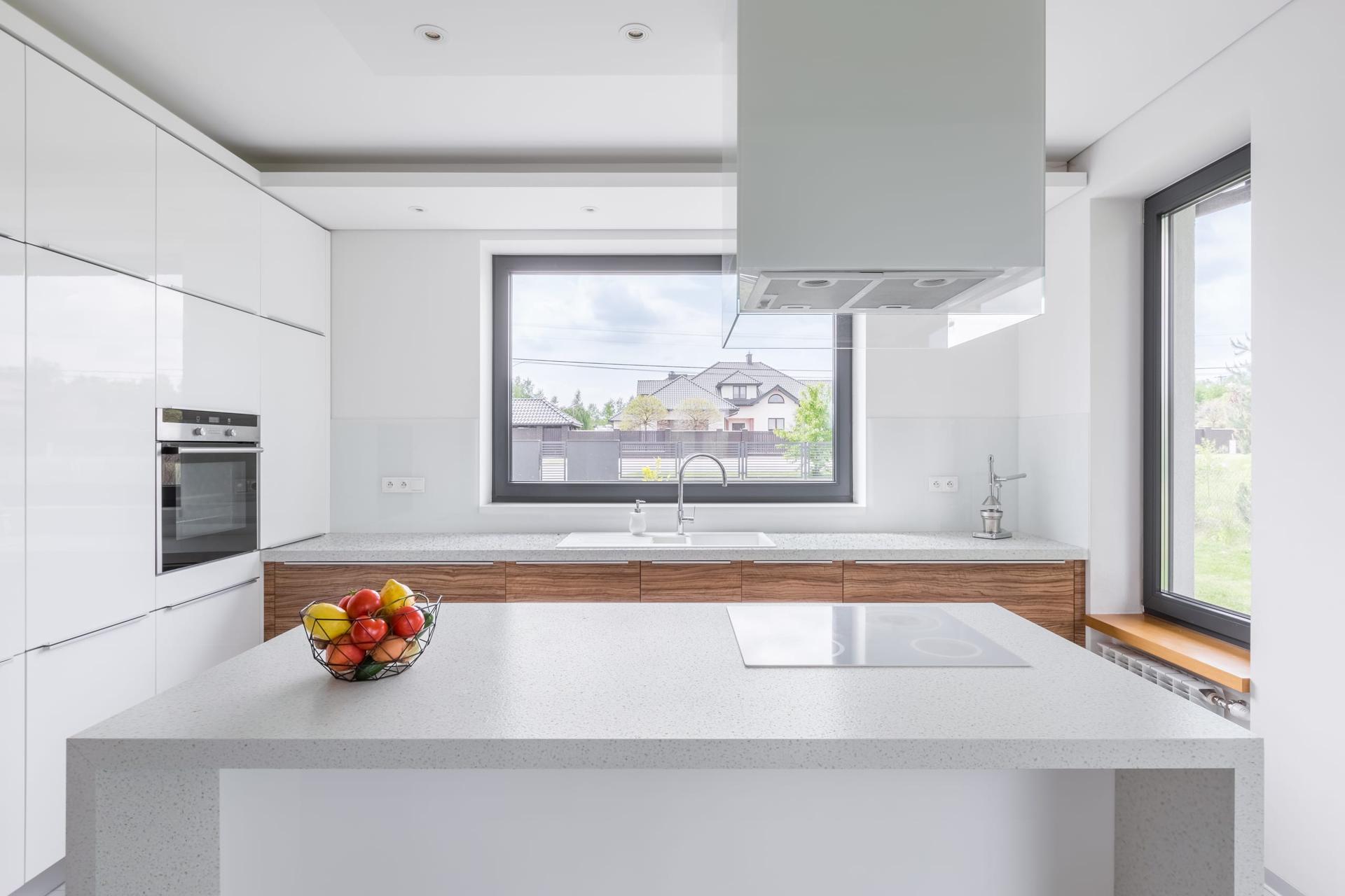 Premium granite island countertop installation